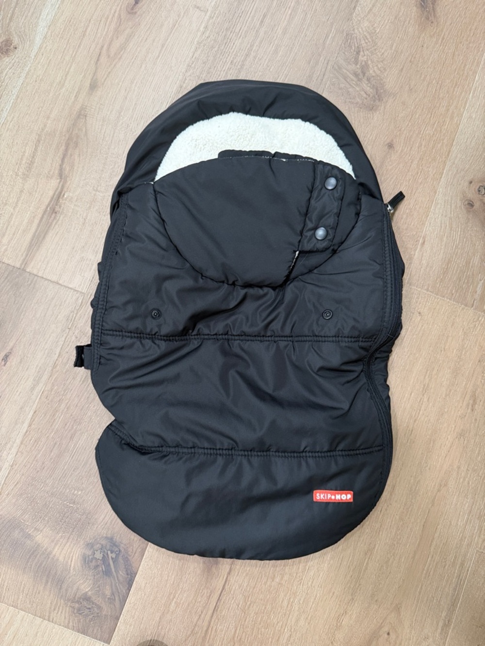 Skip Hop Black Infant Seat winter cover with Sherpa Lining